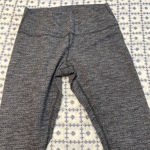 Lululemon grey leggings herringbone size 12 high rise full length EUC